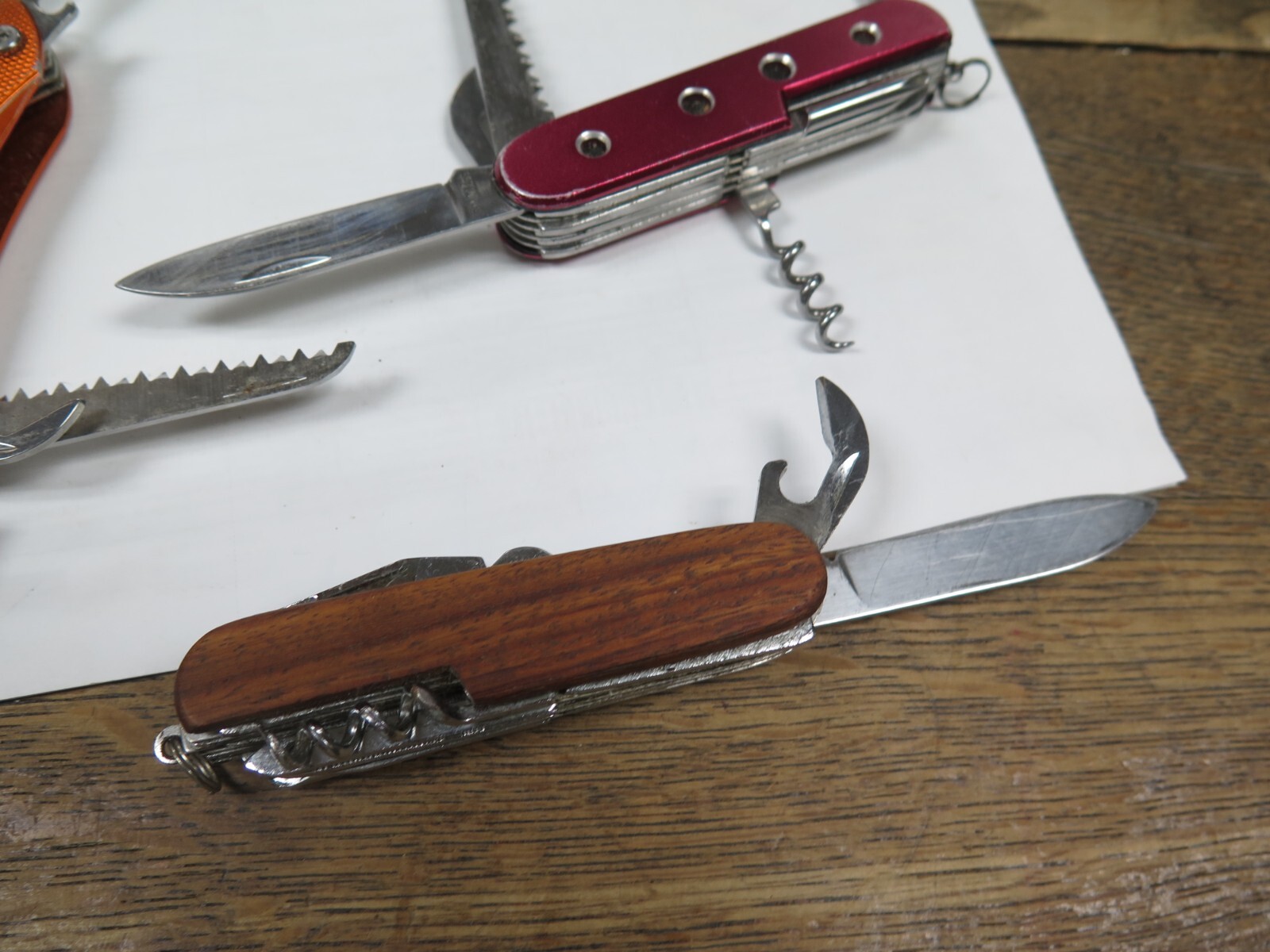 3 QTY LOT SALE ORANGE RED BROWN Multi-Tool, ALL USED AND WORK