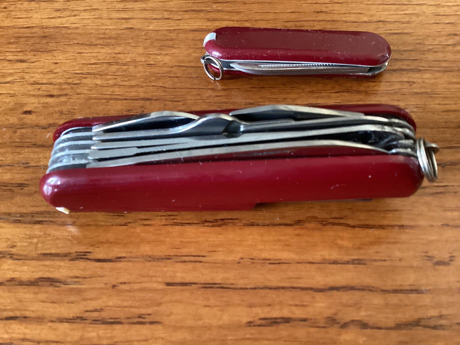 Swiss Foldable Style Pocket Knife Multi Tool Plus A Mini Version New Open Box