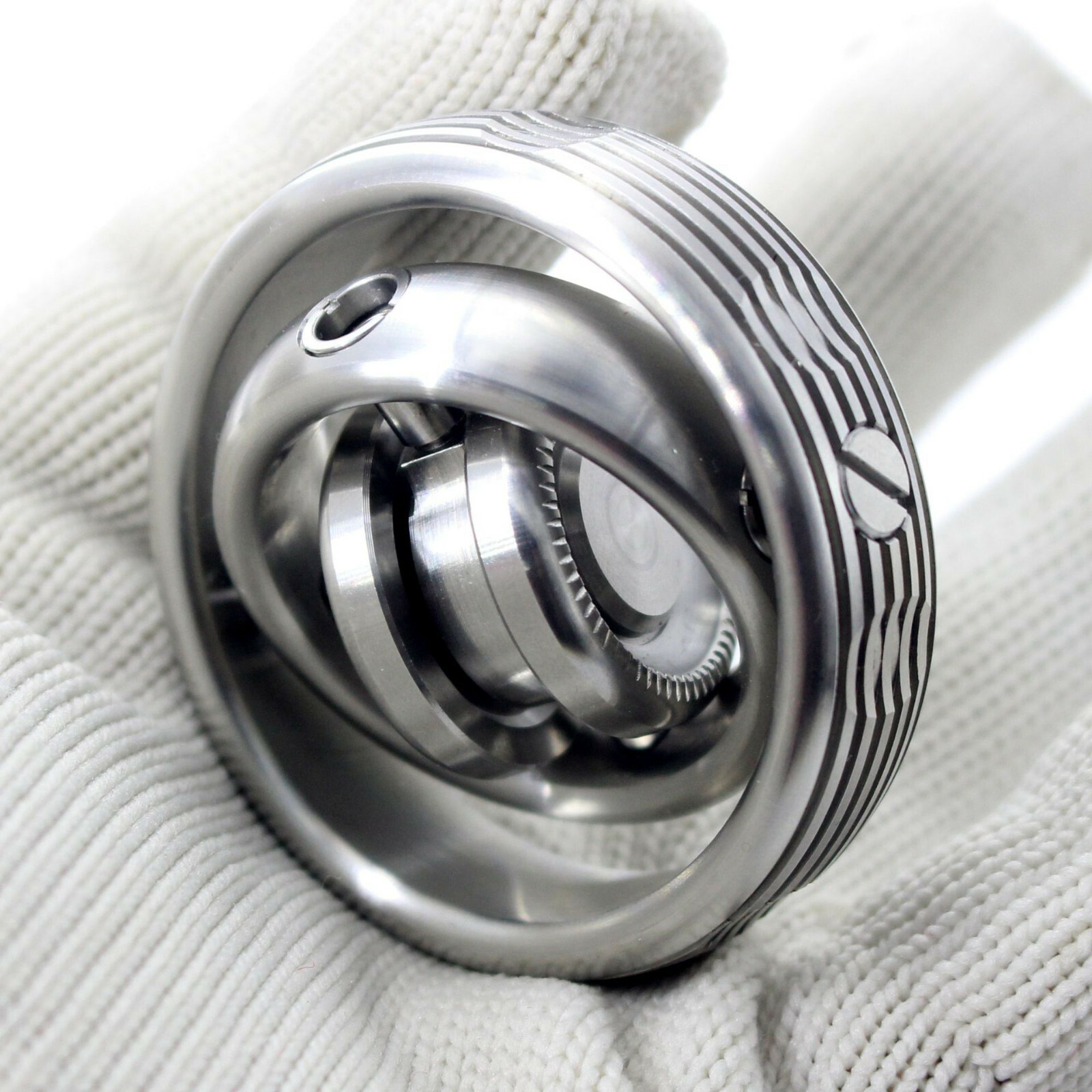 EDC Gear Gyroscope Toy Stainless Steel Hand Fidget Stress Relief Focus Toy Gyro