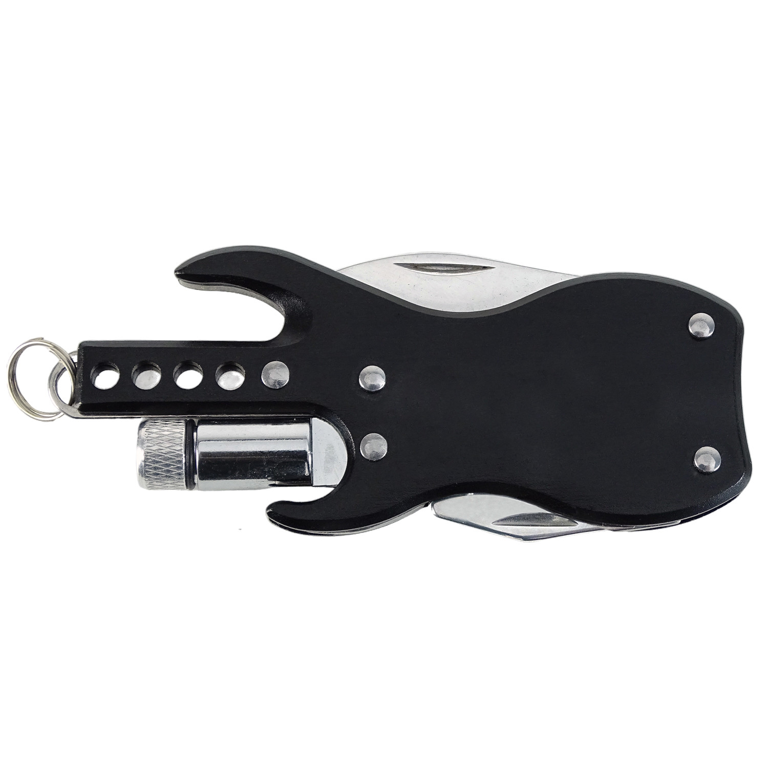 keepdrum KDMT-BK Multitool Keychain Guitar Black