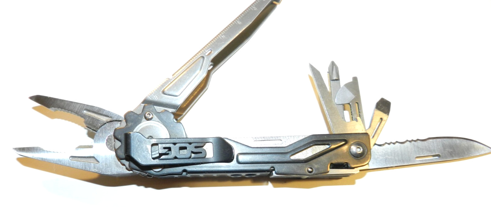 SOG Switchplier Multi Tool Several Essential Tools w/ Black Stainless Handles