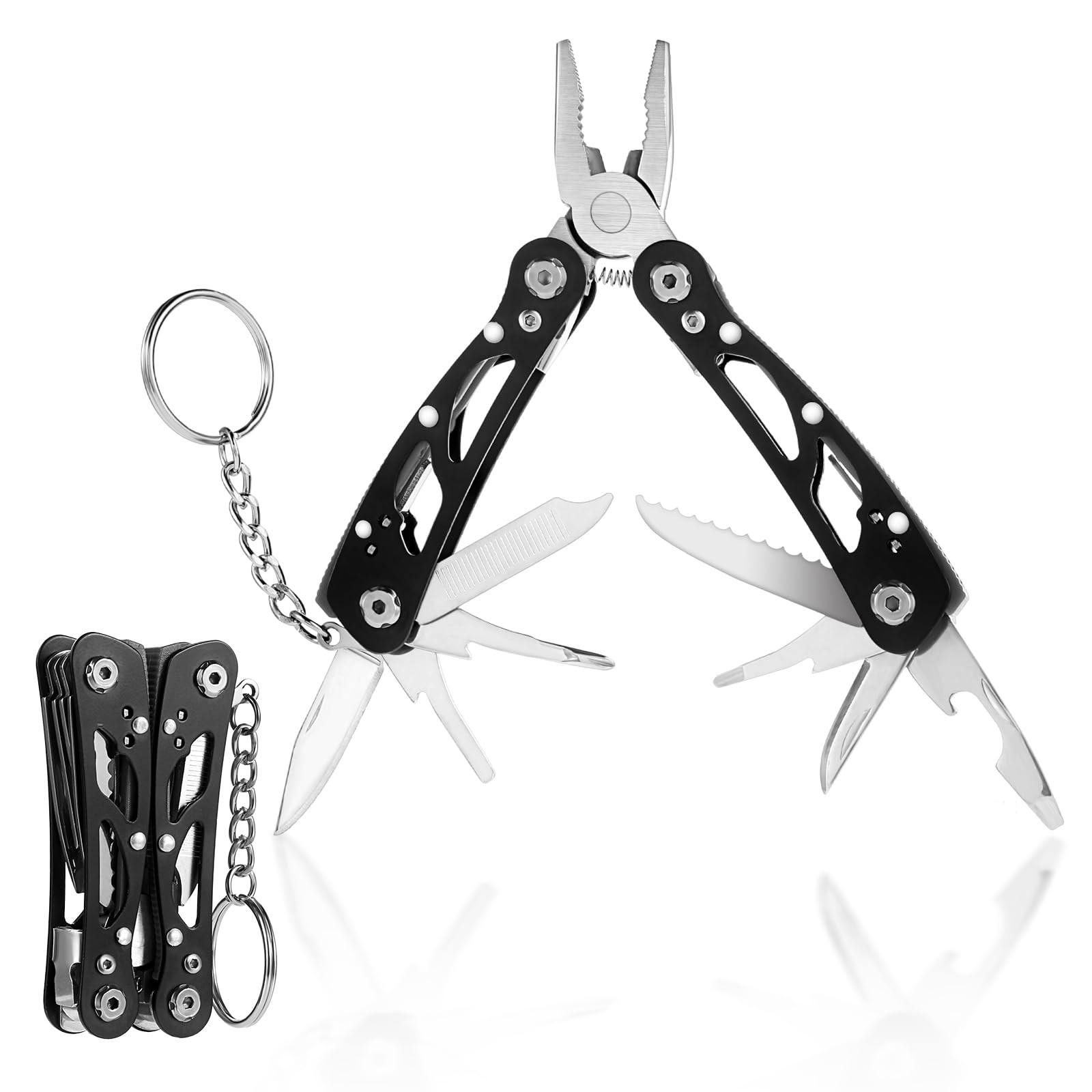 Multi-Function Pliers Small, 13 in 1 Mini Multi-Tool with Pliers, Multi-Function Sto…