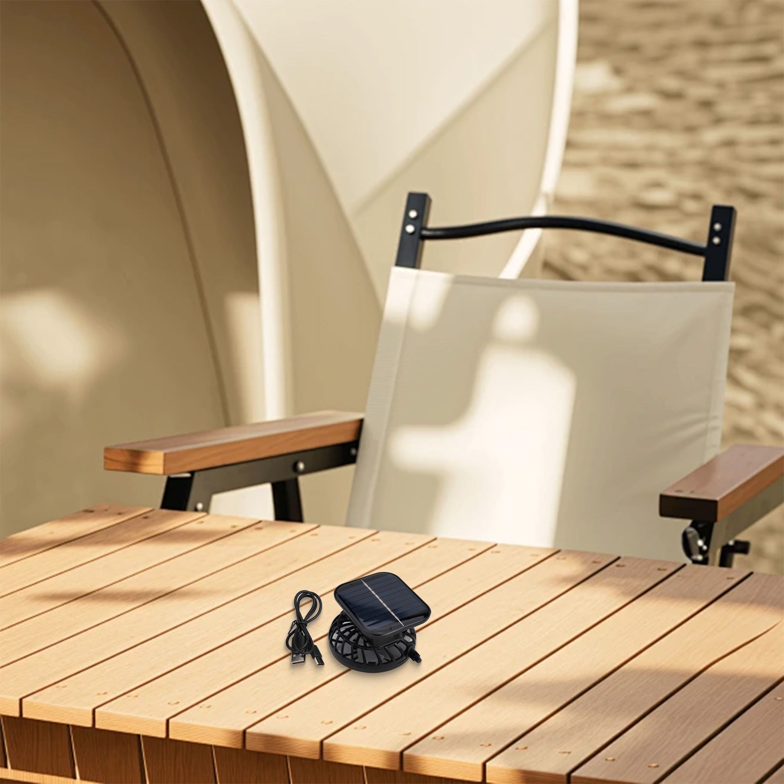 Easily Rechargeable Solar Powered Hat Fan with Multiple Airflow Levels