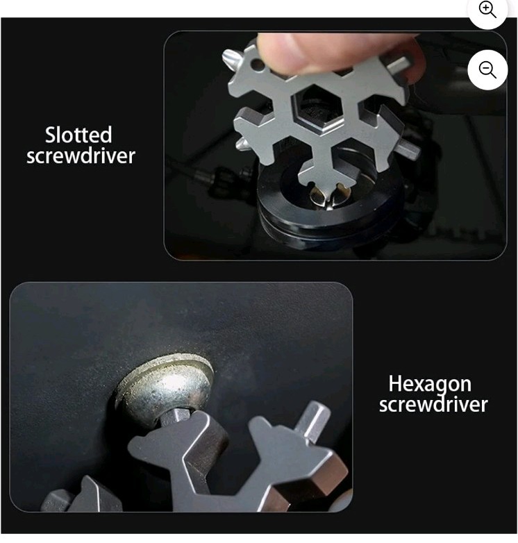 18-in-1 Snowflake Multi Tool | Camping Survival Gear, Screwdriver, Bottle Opener