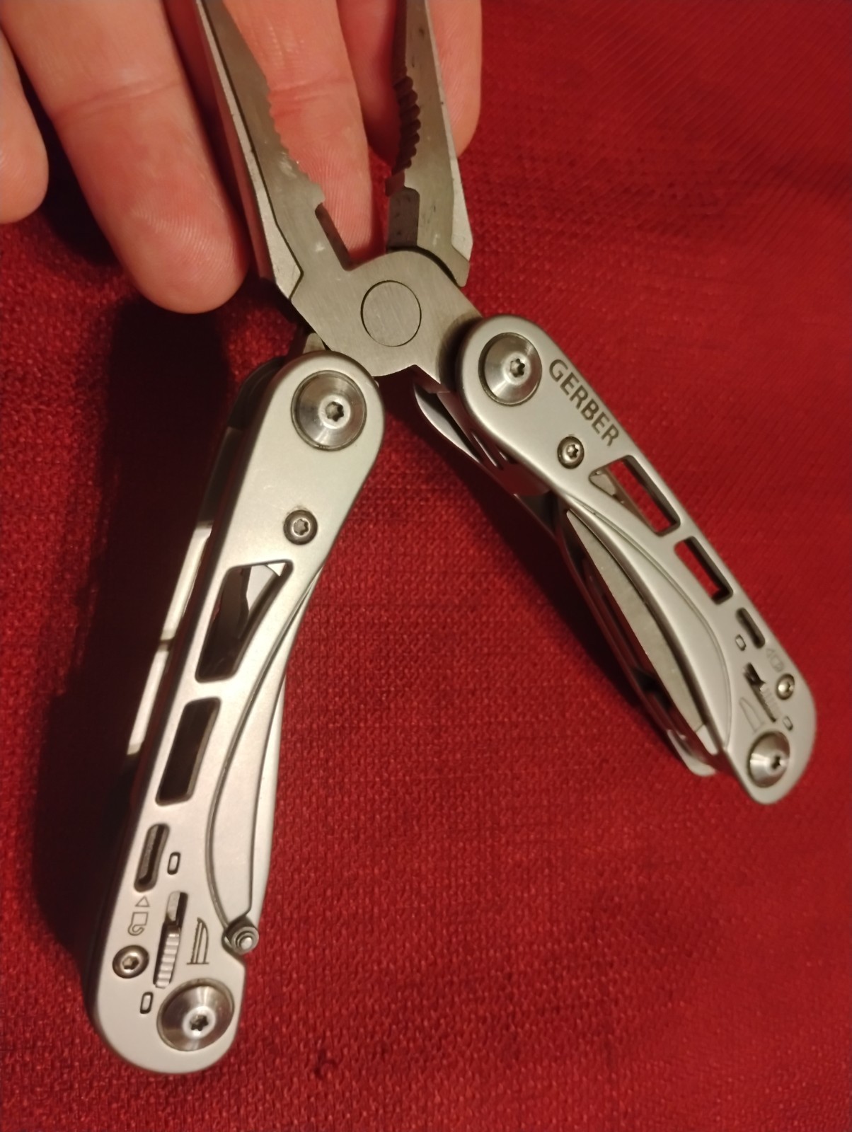 Gerber multitool pliers & tan military USA sheath molle adjustable works good VG