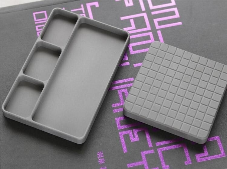 Solid Titanium Alloy Desktop Tray EDC Model Parts Screws Tools Storage Organizer