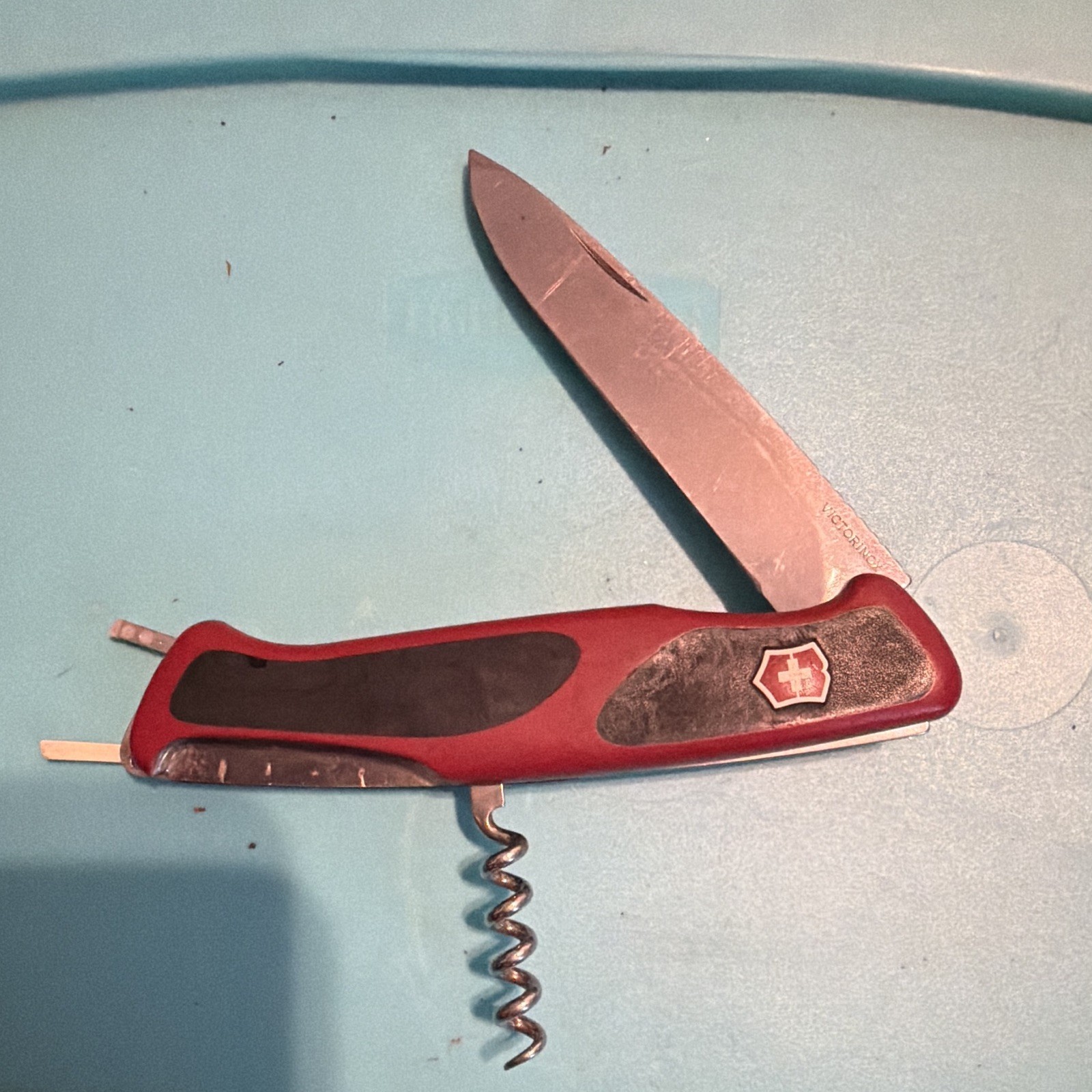 Victorinox Swiss Army 4-Tool Multi-Tool Knife w/ Corkscrew Red/Black