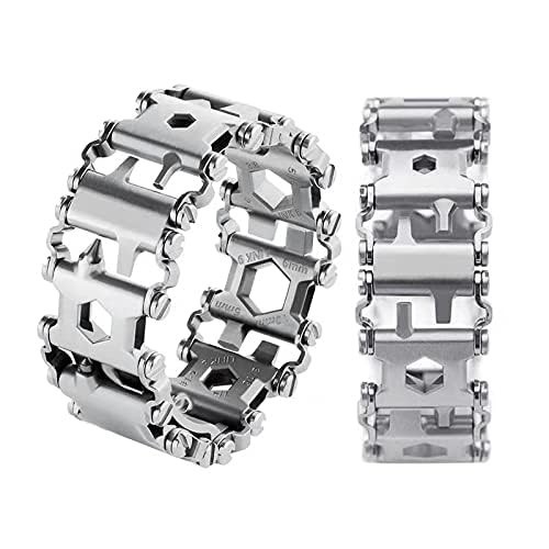 29-in-1 Multitool Bracelet for Men & Women – Stainless Steel Survival Wristband