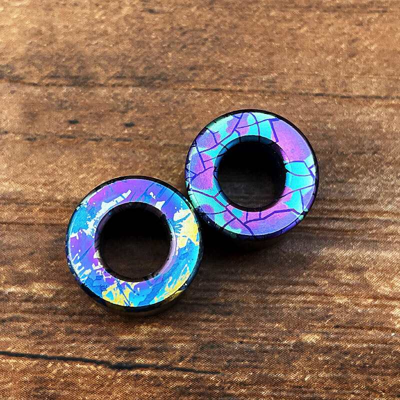 Titanium Colorful Cylinder Pendant Lanyard Bead EDC Paracord Beads Zipper Head