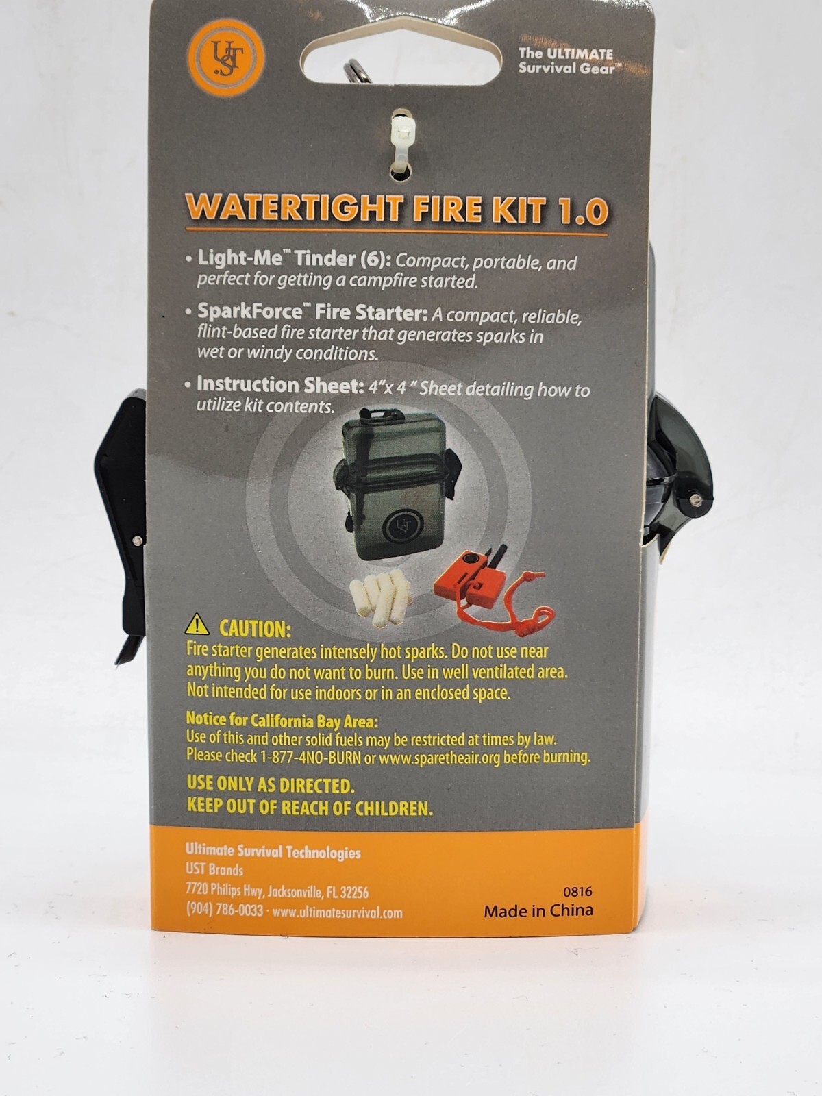 Watertight Fire Starter Kit – Tinder, Fire Starter, Instructions