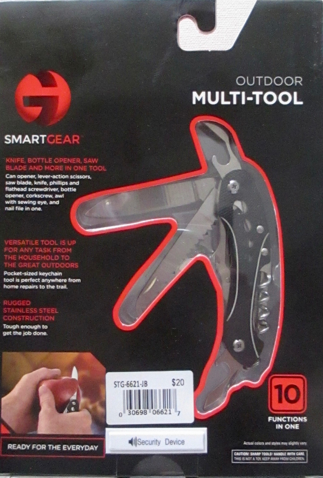 Outdoor Stainless Steel Multi-Tool Knife 10 Functions In One Smart Gear NEW