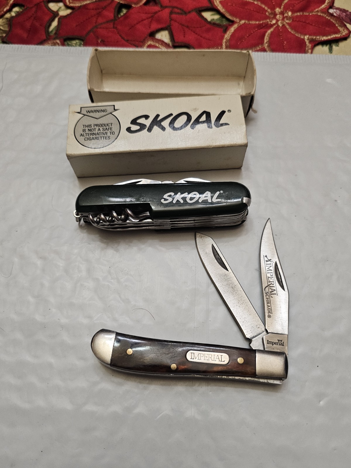 Vtg Knives Lot IMPERIAL & SKOAL Multi-Tool Chew Tobacco Promotional Knife K3
