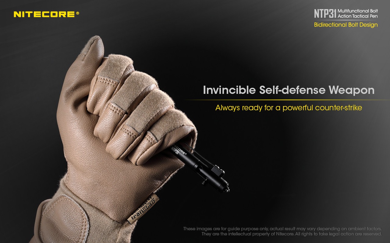 NiteCore NTP31 Multifunctional Bidirectional Bolt Design Action Tactical Pen