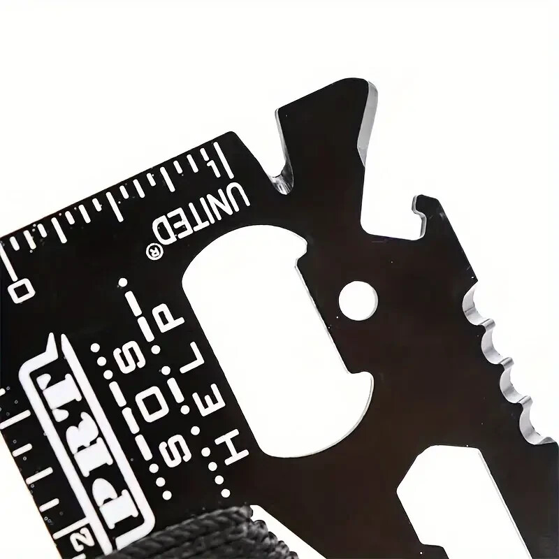 Versatile Compact Multifunction 14-in-1 Stainless Steel Pocket Survival Tool