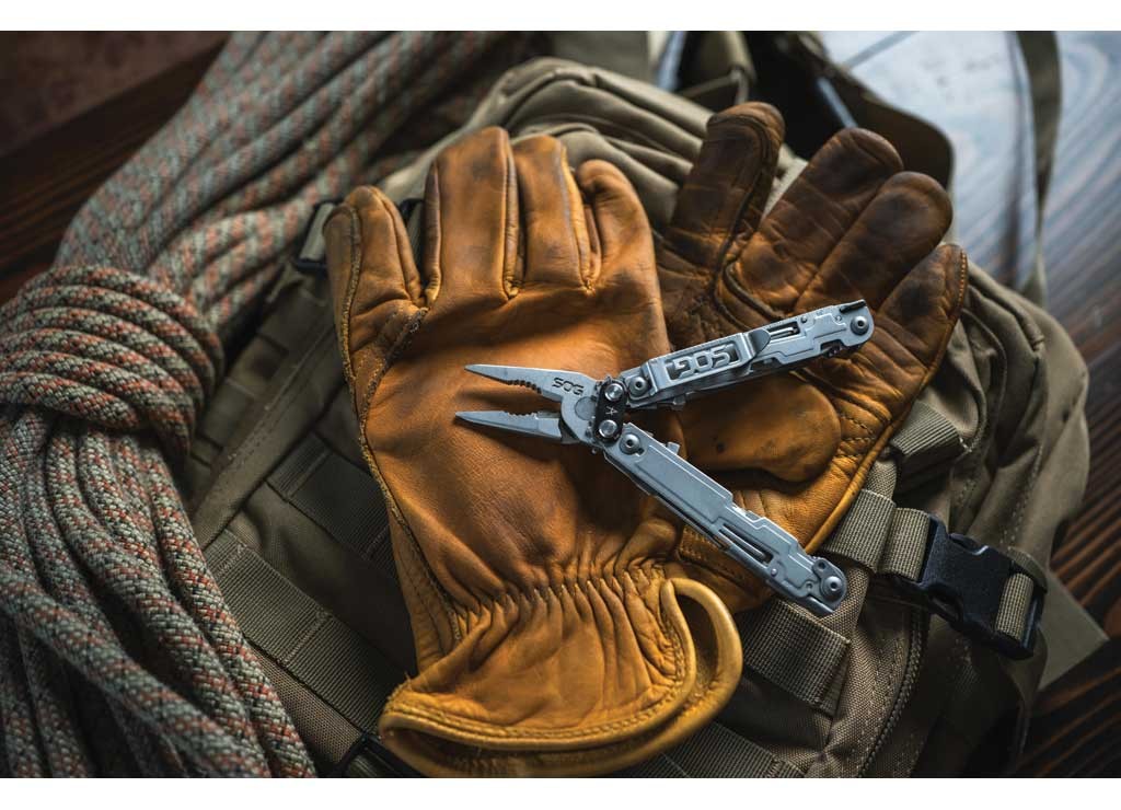SOG SOG-PA1001-CP PowerAccess Stainless Steel Multi-Tool 18 Tools, Stone Wash