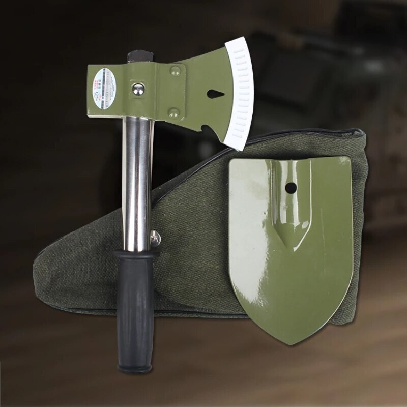 Emergency Bugout Survival Multi Tool Kit Army Shovel Military Axe Camping Saw