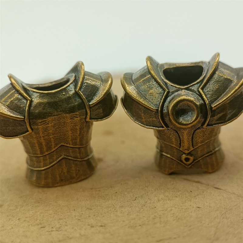 Armors Cuirass Shape Lanyard Beads Paracord Beads Brass Charm Beads Enduring