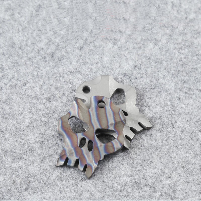 Titanium Alloy Skull Lanyard Pendant Bead Keychain Fashion Necklace Sinker EDC