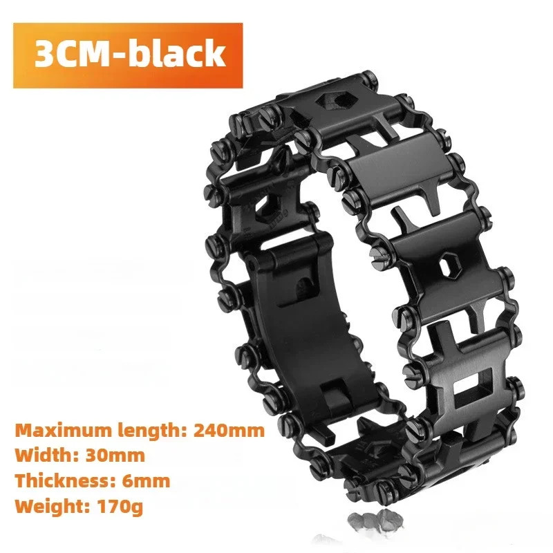 Multifunction Stainless Tool Bracelet Wearable Bolt Driver Bike Multitool Outdoo