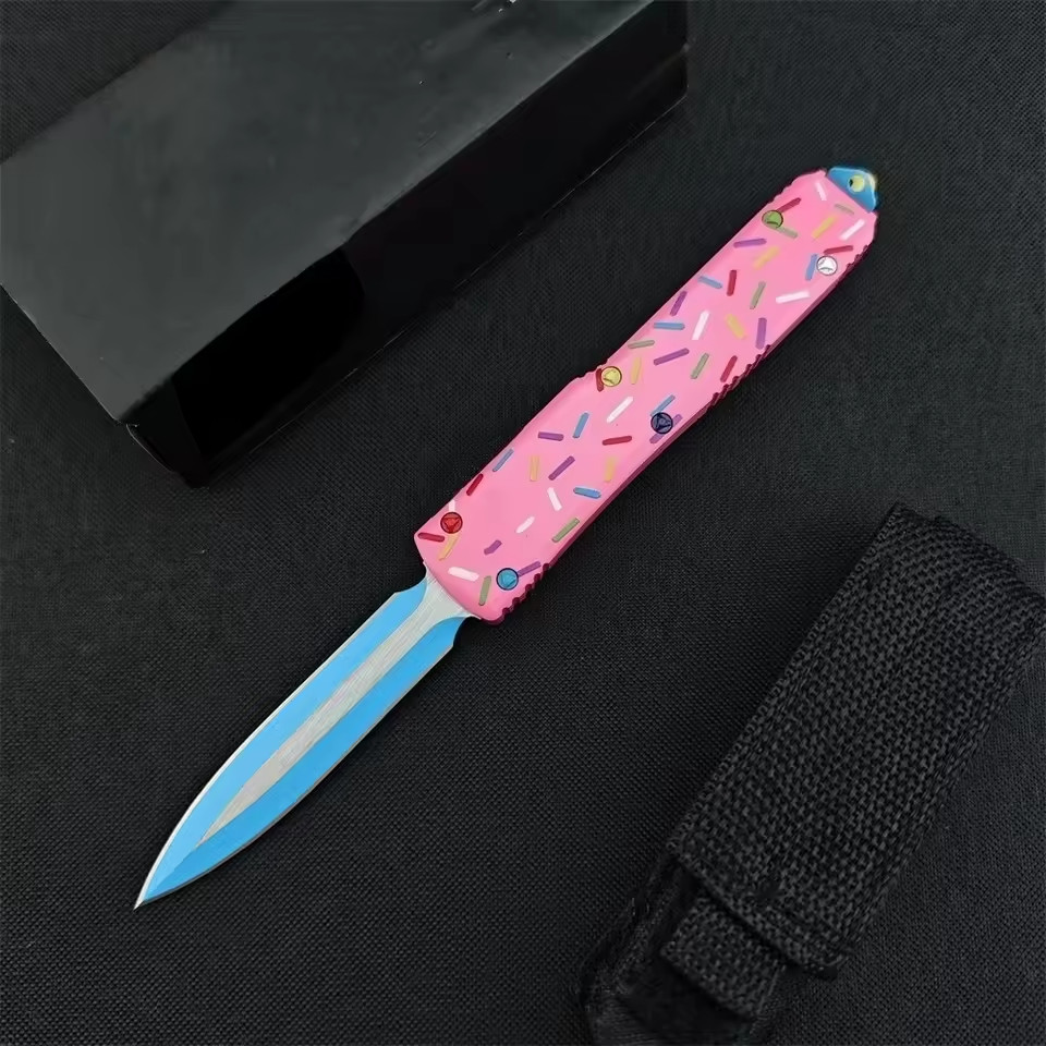 D2 Steel EDC Folding Knife Deep Pocket Clip Camping Hiking Utility Tool