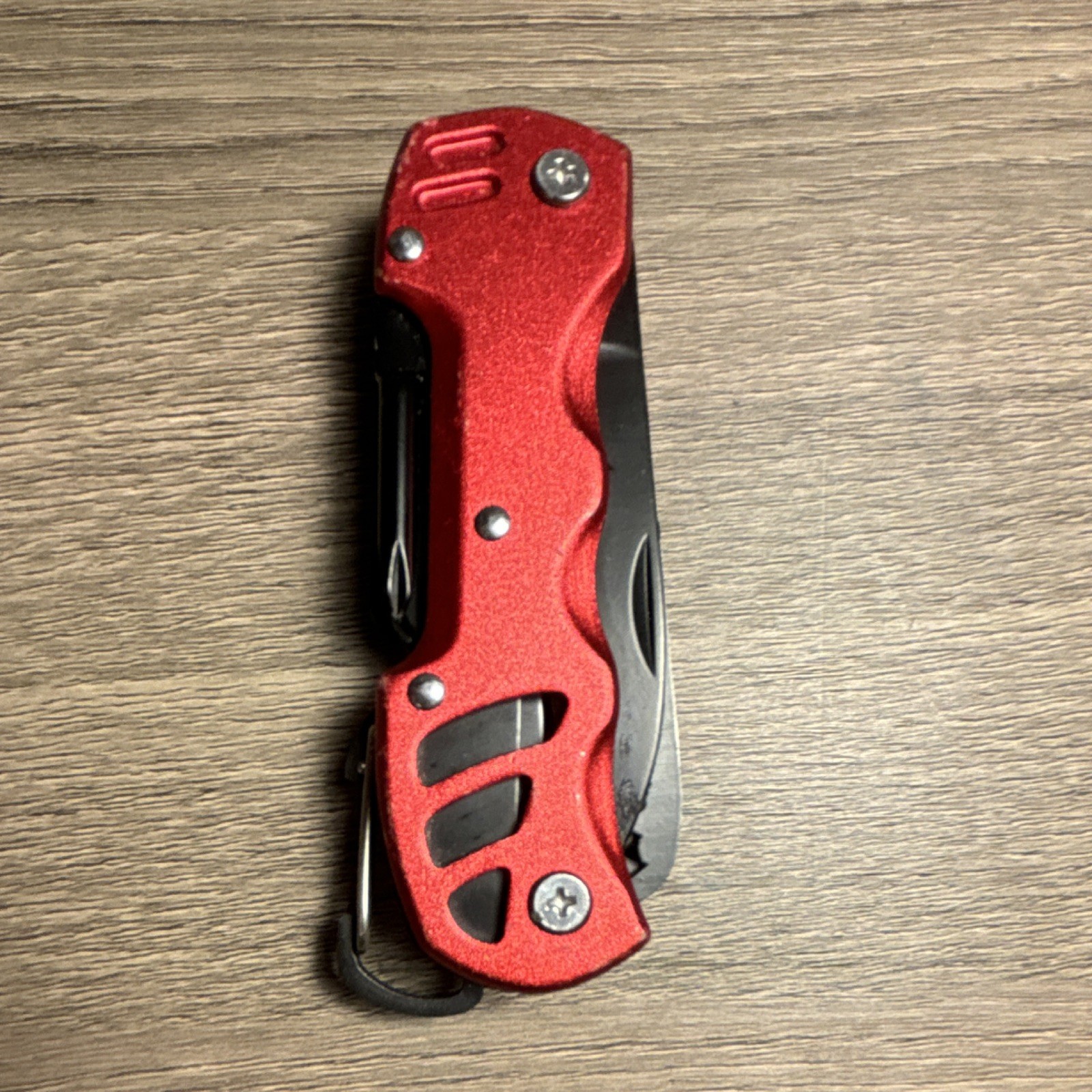 smartstickx Red Multi-Tool, Stainless Steel, Knife, Scissors, Bottle Opener