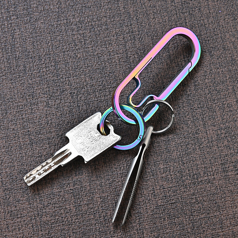 Hot Outdoor 2.3″ EDC Titanium Alloy Tweezers Portable Gadgets Mini Tool