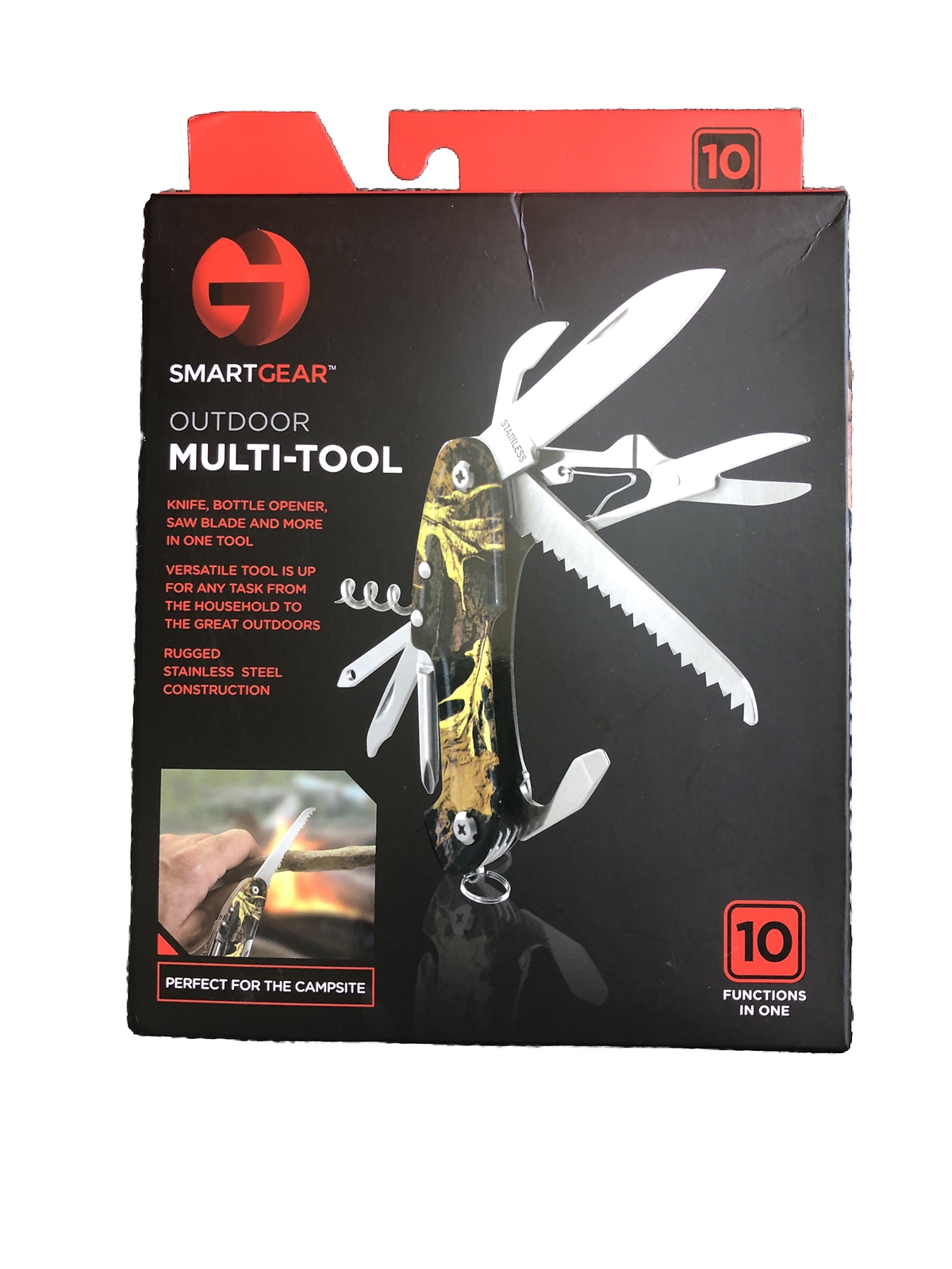 Smart Gear Outdoor Knife Multi Tool NIB Camouflage stainless steel CAMPING