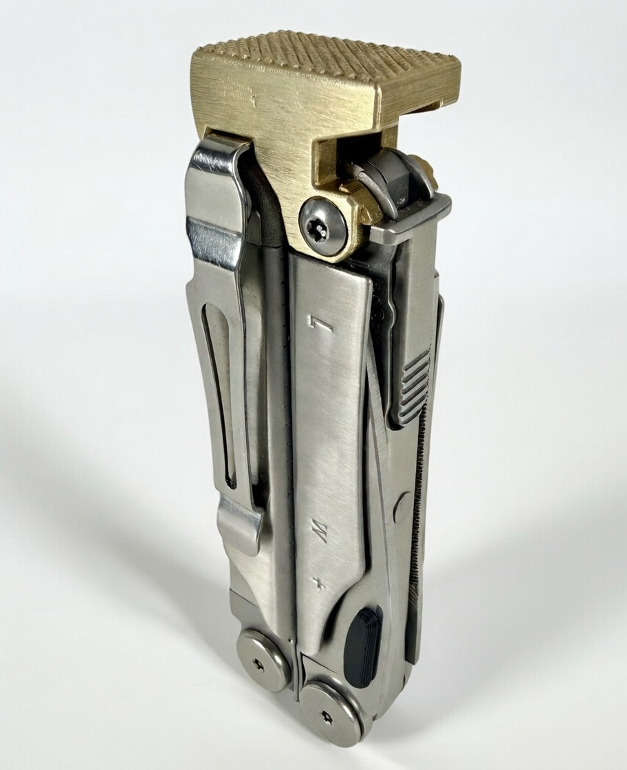 For Leatherman Wave +, BRASS Hammer Head Mod, Modification, CNC Made,Locking,CAD