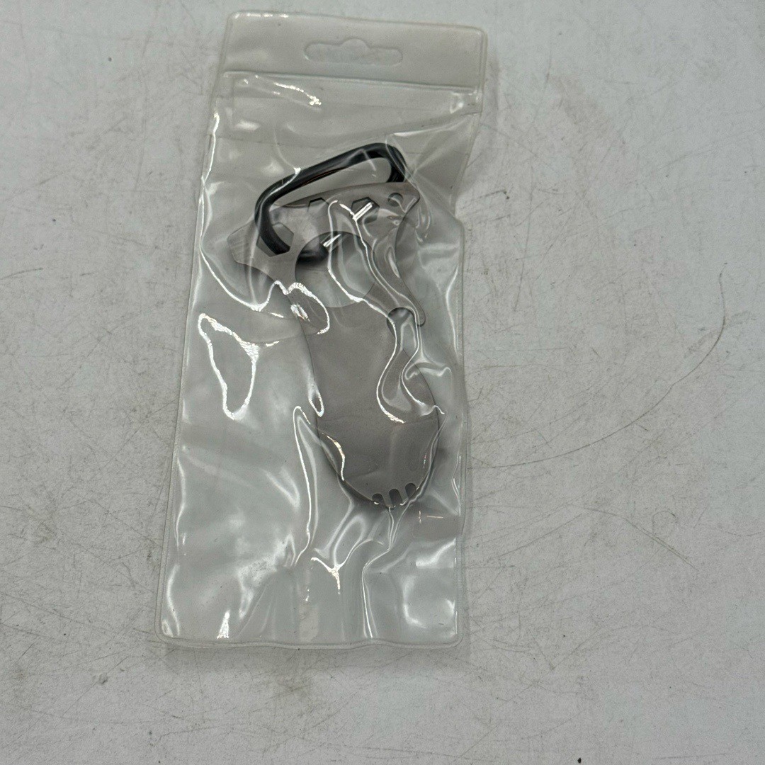 Camping Spoon Multi-Tool 4 Inch Carabiner Clip Hex Wrench Bottle Opener
