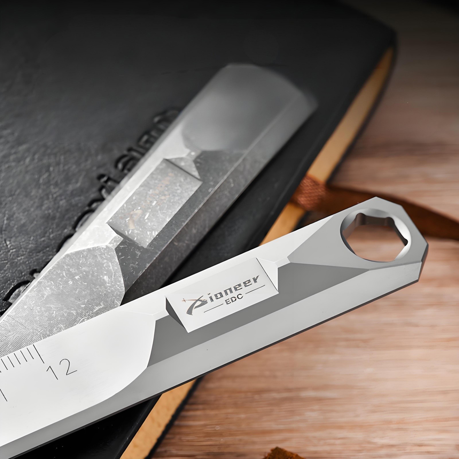 Titanium Alloy 18cm Ruler EDC Tool Measuring Stick with Wrench Function Portable