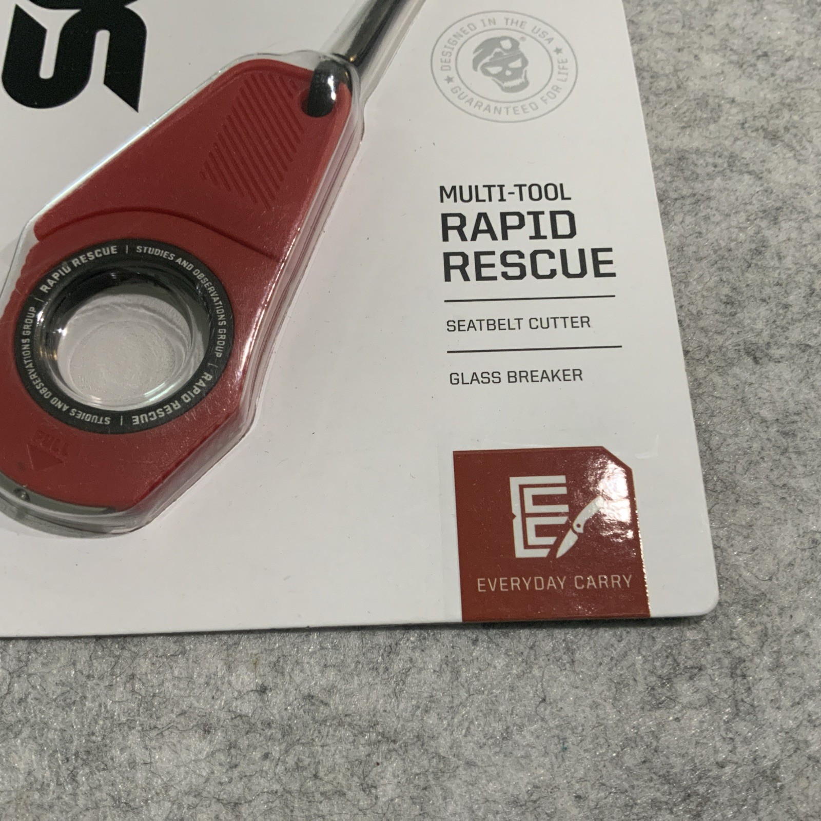 SOG Multi Tool Rapid Rescue Compact Blade Knife Red New