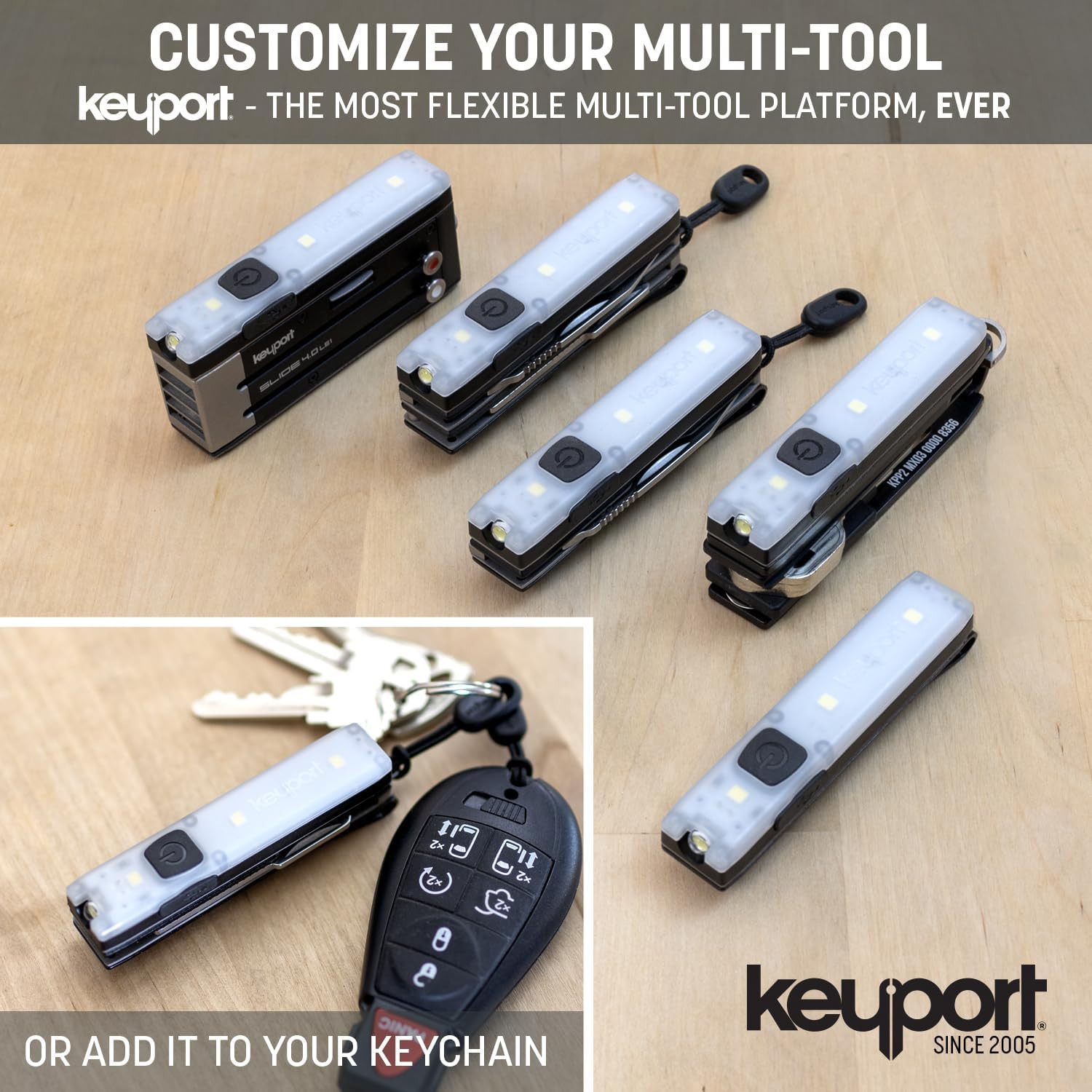 Utility Plus Kit – Premium Mini Flashlight + 11-in-1 Keychain Multitool + Pocket