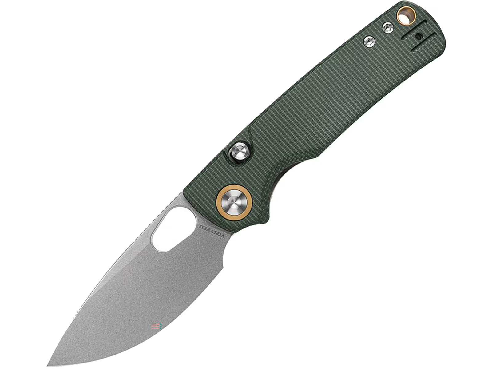 Vosteed Porcupine Pocket Knife 3″ Drop Point Sandvik 14C28N Stonewashed Blade