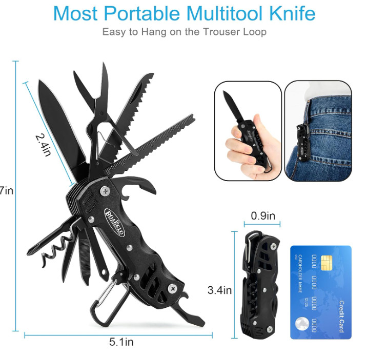 16 In 1 Multitool Pocket Knife Folding Camping Survival Tool for Hiking