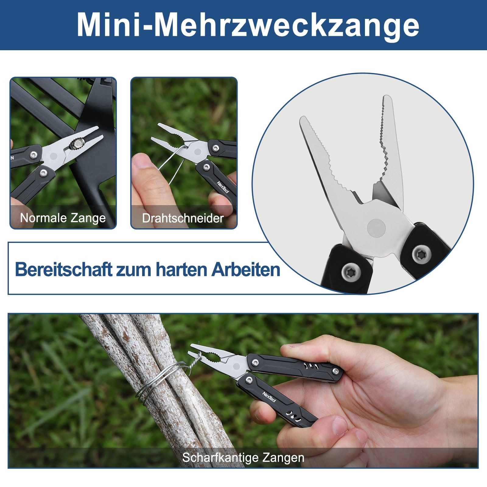 Multitool, 9 in 1 TSA Mini Sailor with Needle Nose Pliers, Scissors, SIME Extractor & Screw…