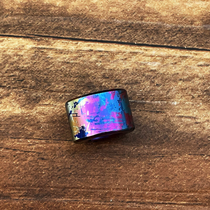 Titanium Colorful Cylinder Pendant Lanyard Bead EDC Paracord Beads Zipper Head