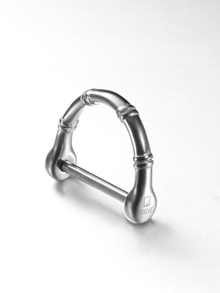 Titanium Alloy Bamboo Joint Horseshoe Buckle Portable Accessory EDC Metal Steel