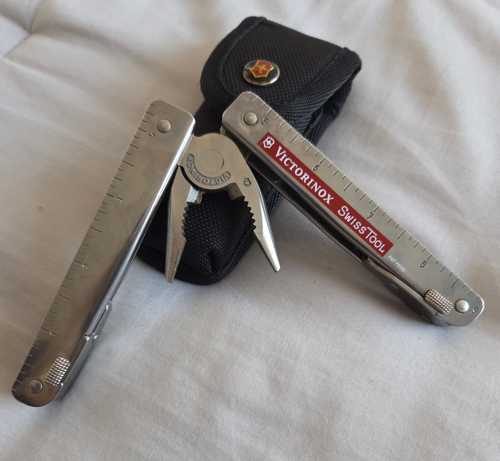 Vtg Victorinox SwissTool Pat Pend Swiss Army Knife Multi Tool Plier with Sheath