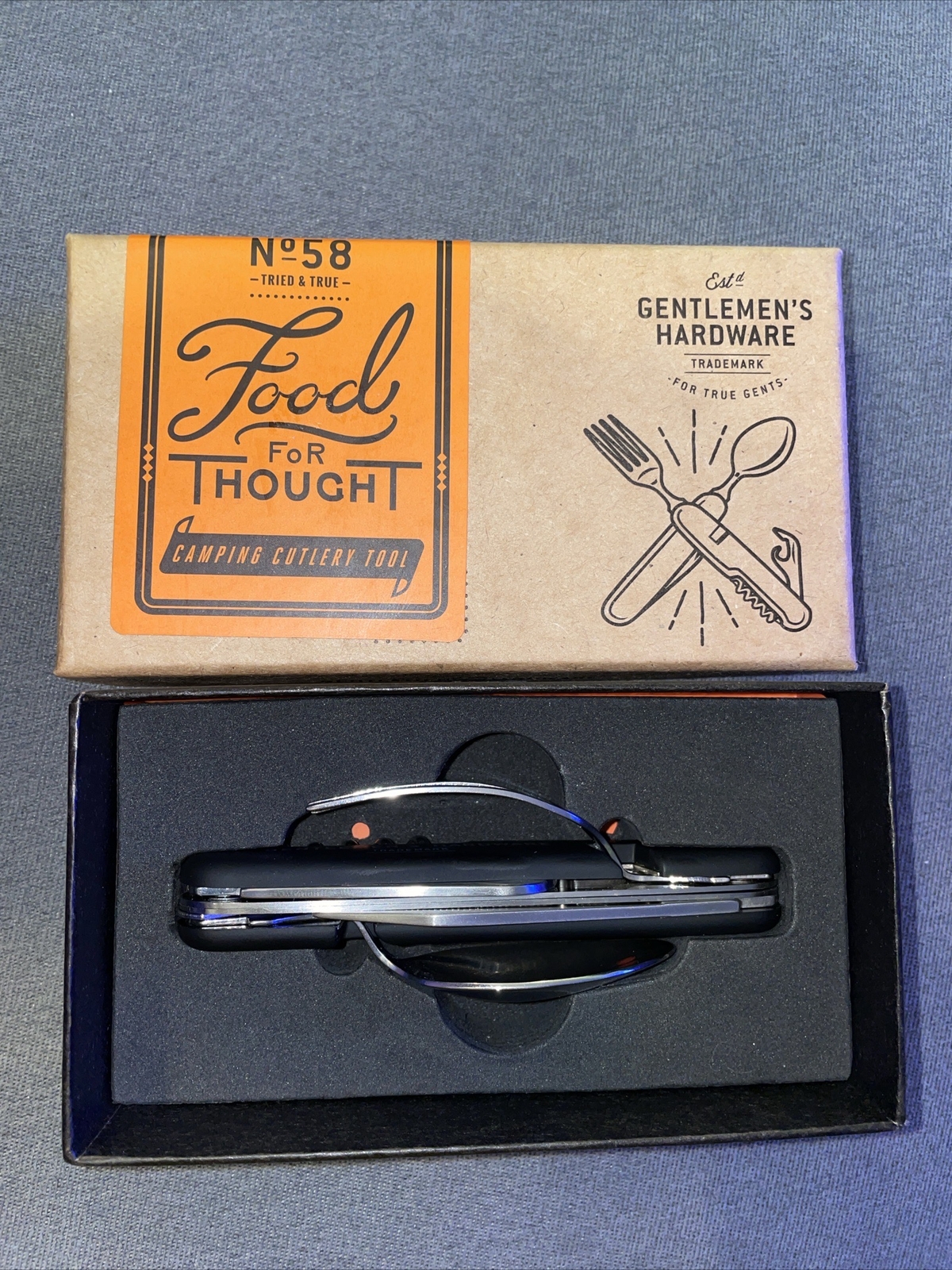 Gentlemen’s Hardware 6in1 Camping Cutlery Tool Food for Thought No 5 knife fork