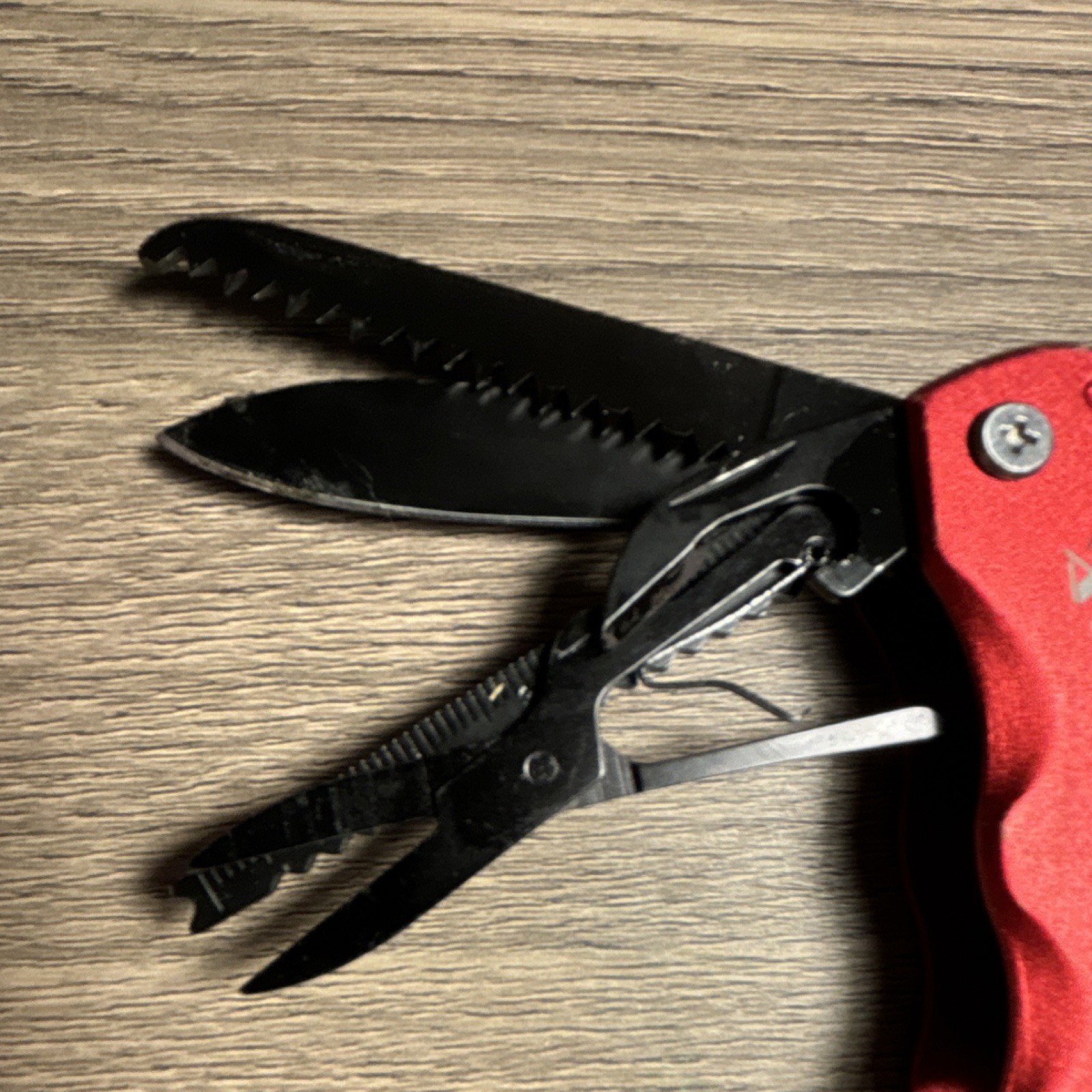 smartstickx Red Multi-Tool, Stainless Steel, Knife, Scissors, Bottle Opener