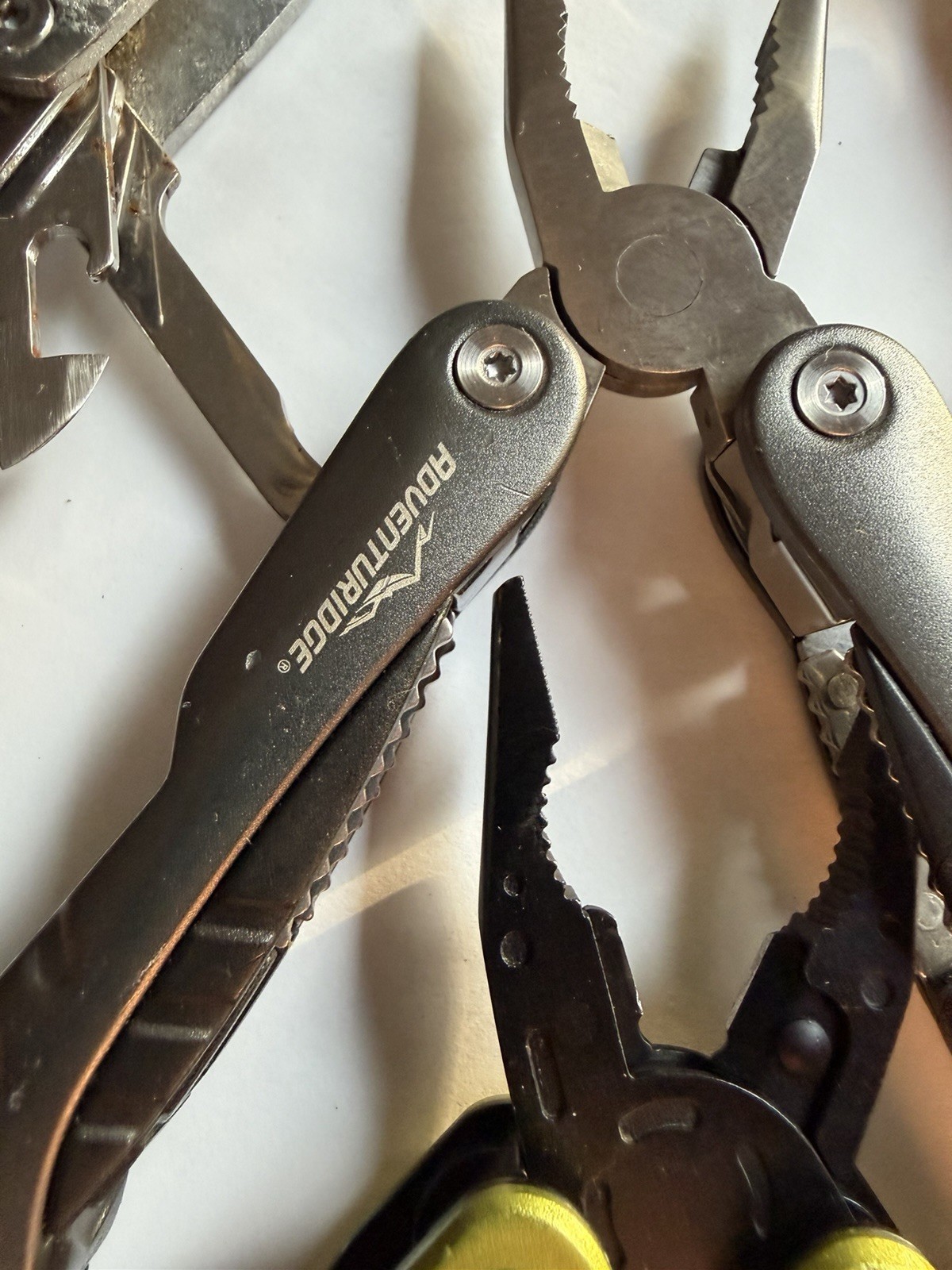 Big Lot of 10 Multi-Tools Pocket Knives, Various Brands inc Ozark Trail, Perwin