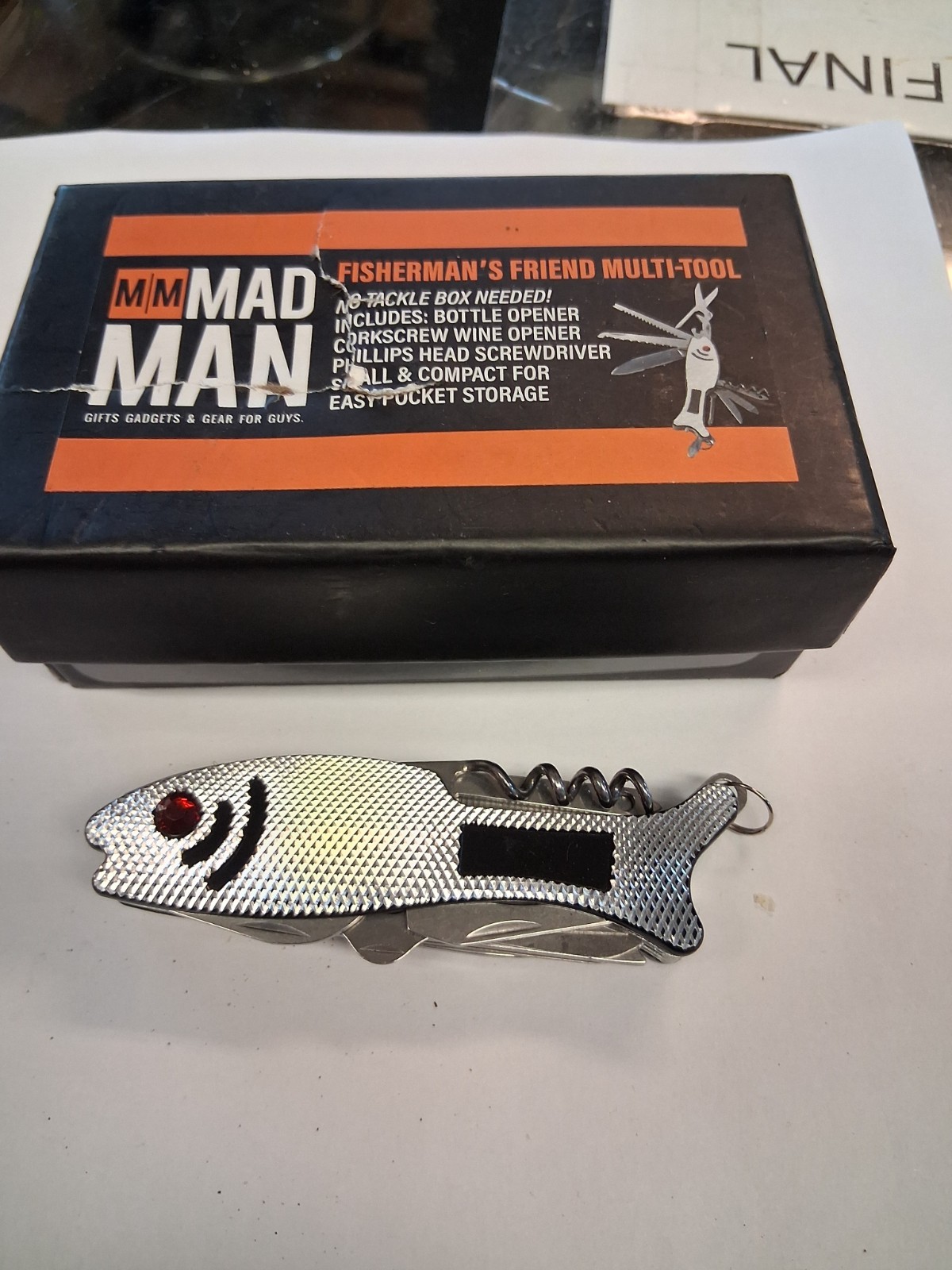 Mad Man Fisherman’s Friend Multi Tool Opened Box