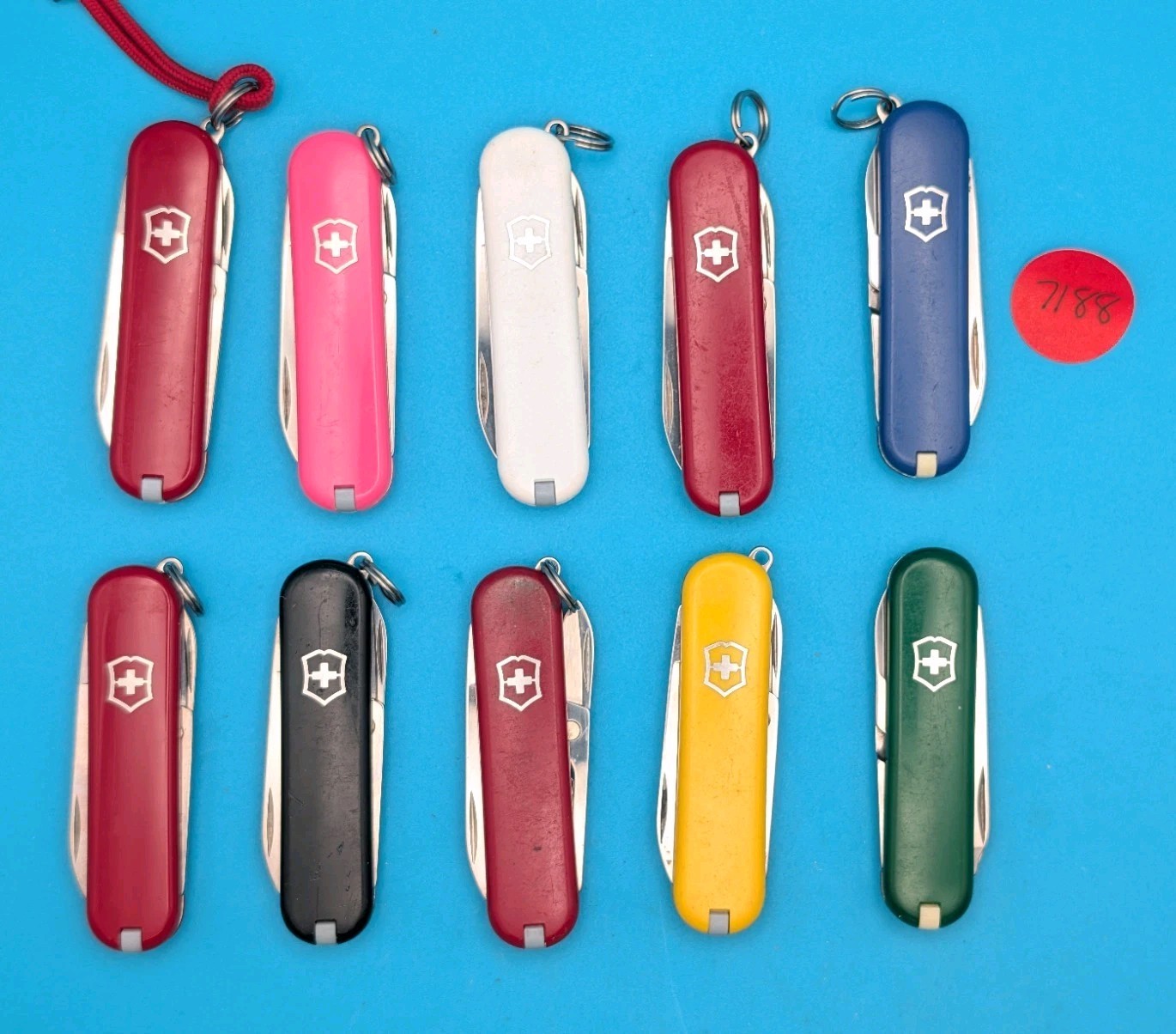 Lot of 10 Victorinox Classic Swiss Army Knife Multi Tools!