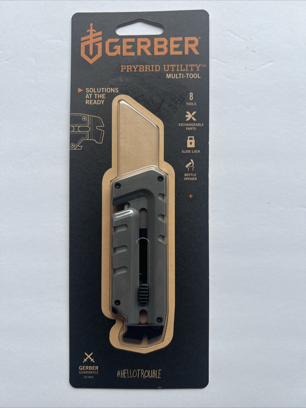 Gerber Prybrid Utility Multi-Tool Tactical Grey G-10 Pry Bar