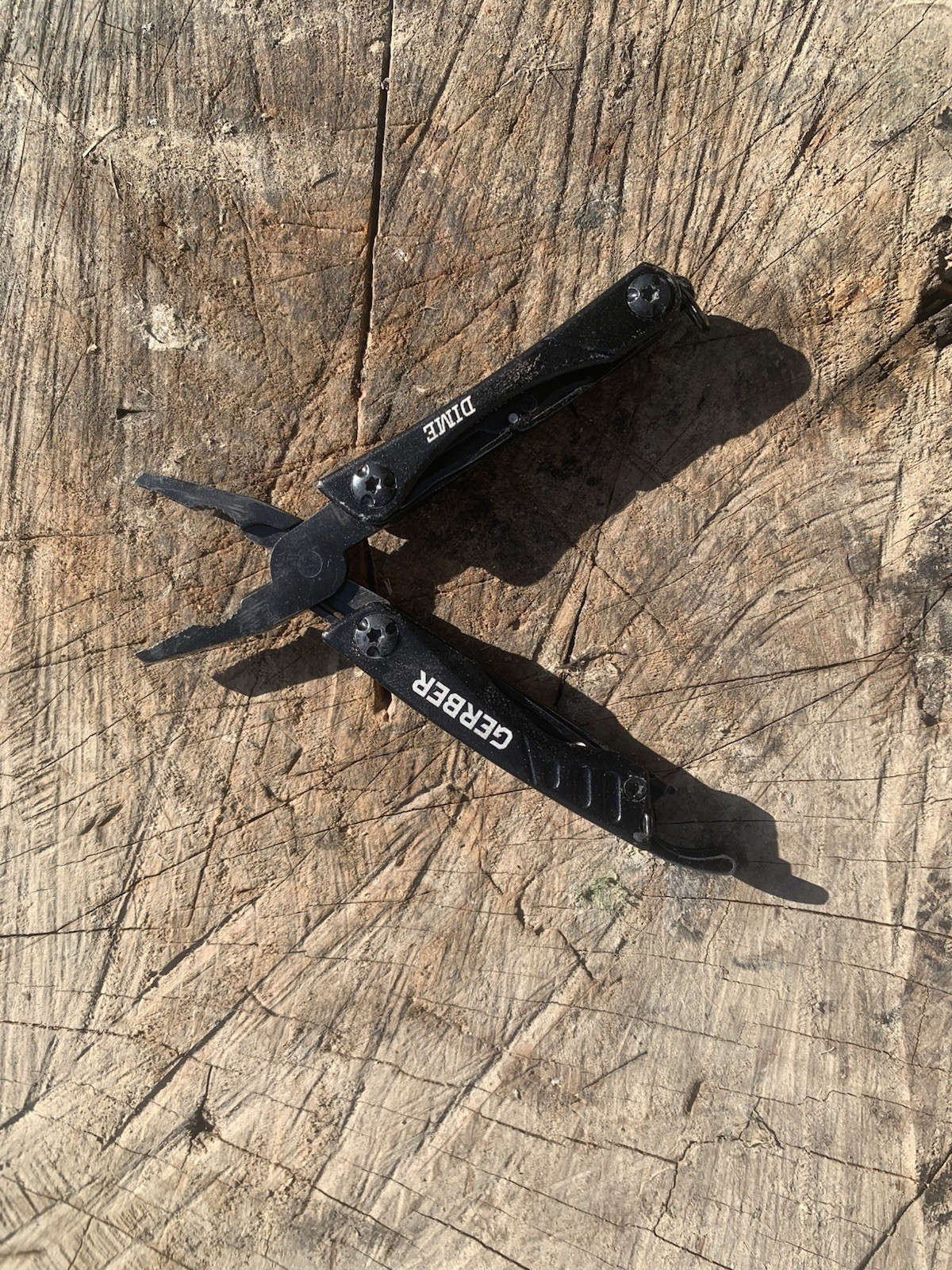 Gerber Dime Black 12-Tool Keychain Multi-Tool Pliers Knife 1.8in SS