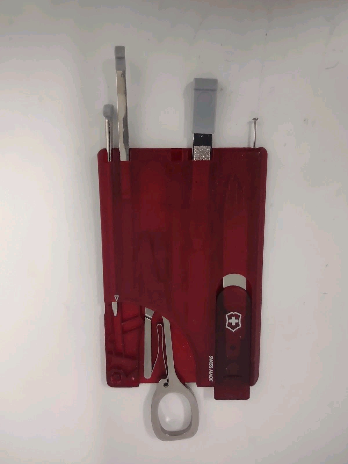 Victorinox Red Multi-Tool Swiss Made Knife, Scissors, Tweezers, File, Pin
