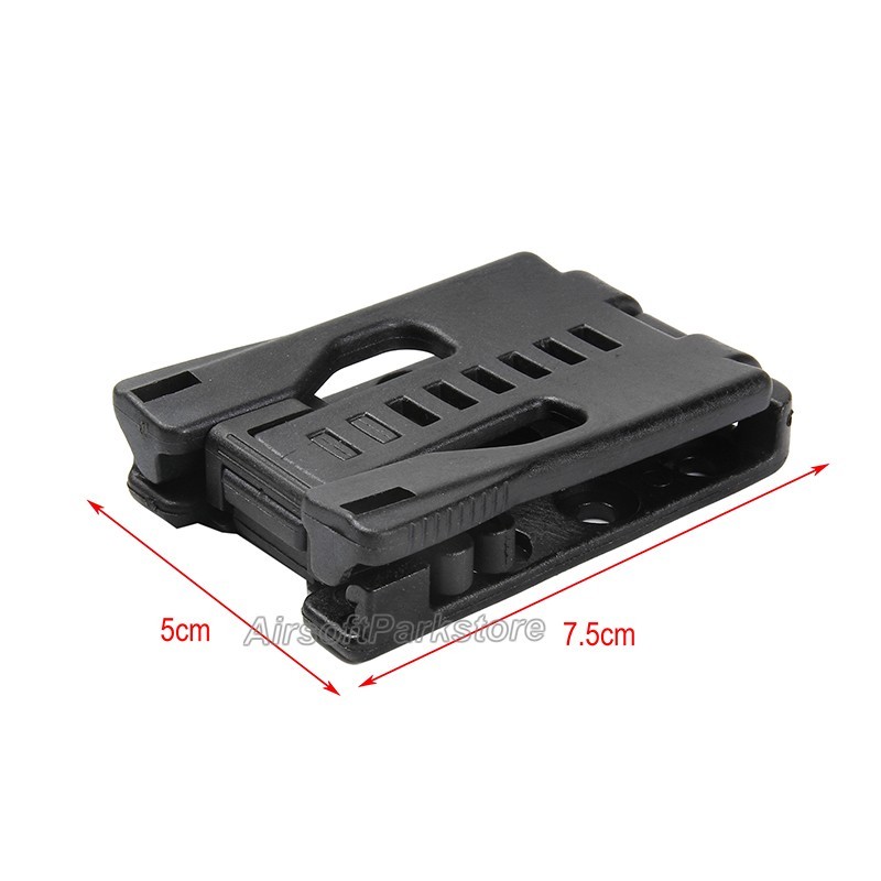 4pcs EDC Belt Clip Gear Multi Function K Sheath Kydex Scabbard Waist Clamp Black