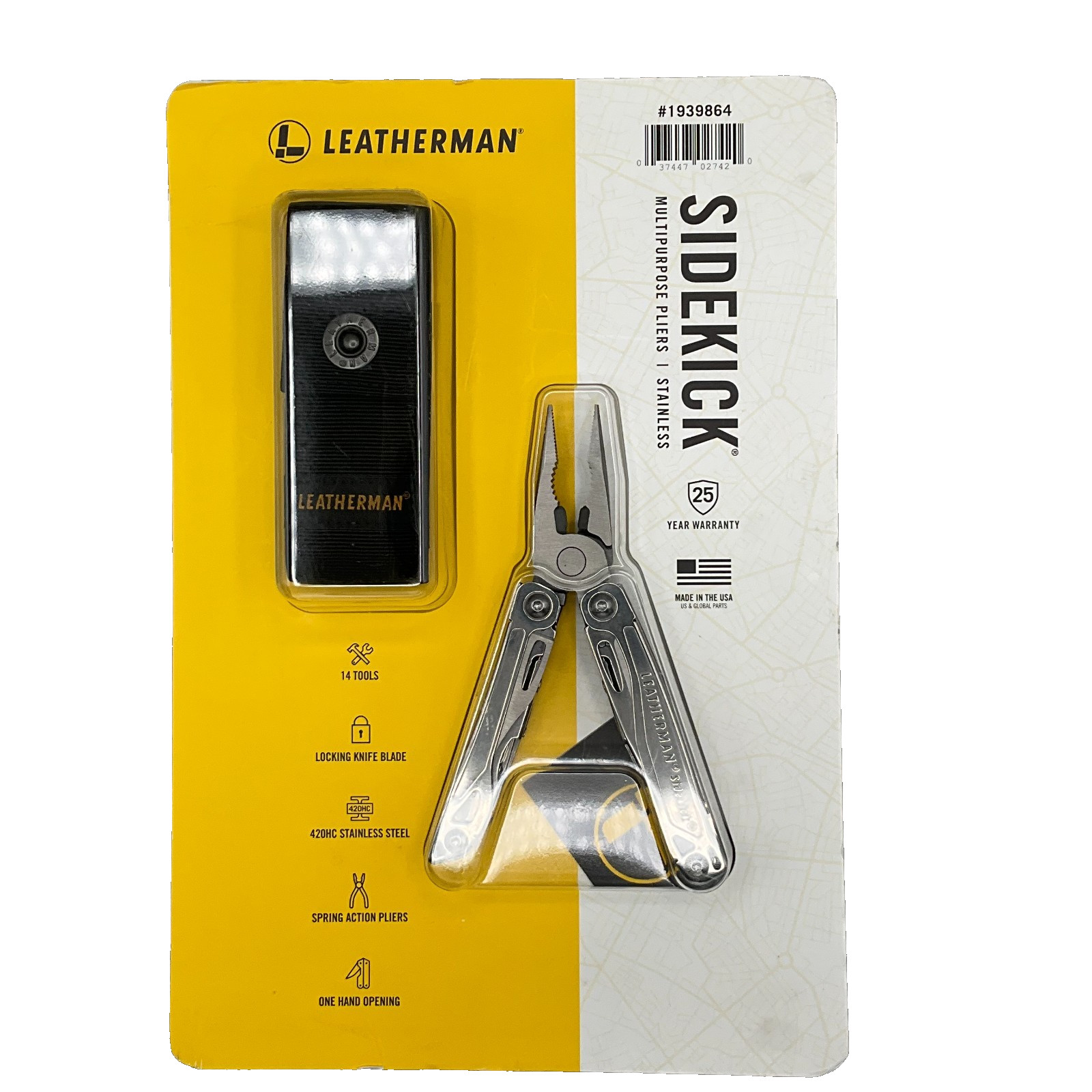 Leatherman Sidekick Multi-Purpose 14 Tools with Nylon Sheath Sealed brand new