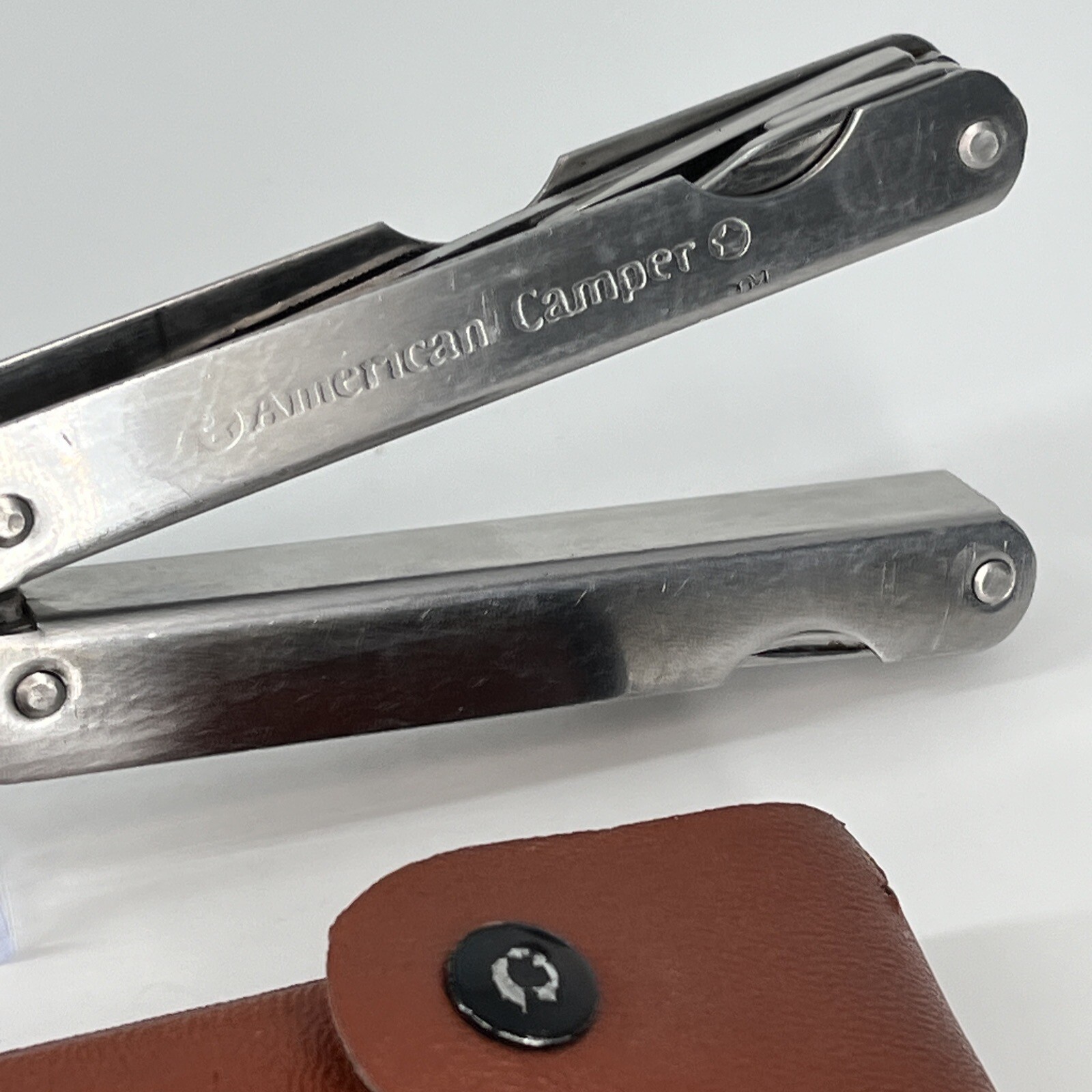 American Camper Stainless Steel 13 In 1 Multi Tool Pliers with Brown Sheath