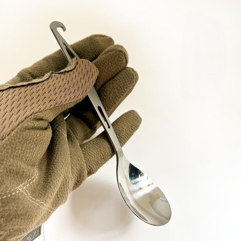 EDC Pure Titanium Spoon with Bottle Opener Lightweight Camping Outdoor Flatware
